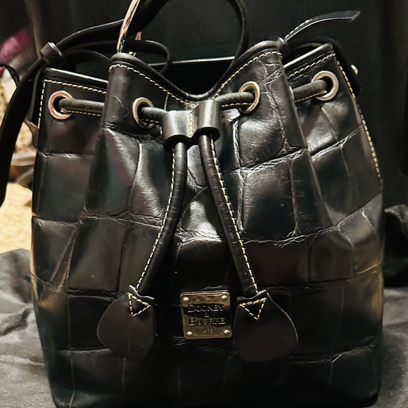 Dooney & Bourke Crocodile Bucket Bag - Picture 1 of 7